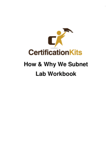 How & Why We Subnet Lab Workbook