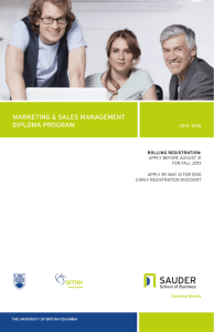 marketing & sales management diploma program 2013