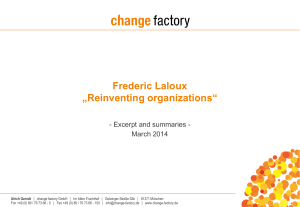 Frederic Laloux „Reinventing organizations“
