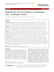 Mapping the use of simulation in prehospital care a literature review