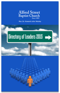 Directory of Leaders - Alfred Street Baptist Church