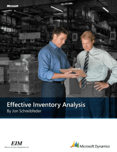 Effective Inventory Analysis