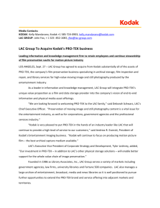 LAC Acquires Kodak's Pro-Tek Business Final 09 27 13 - LAC