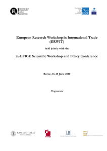(ERWIT) 2nd EFIGE Scientific Workshop and Policy