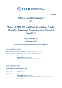 International Conference on “Roles of DGS, ICS and Crisis