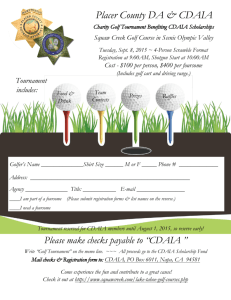 Placer County DA & CDAIA Charity Golf Tournament