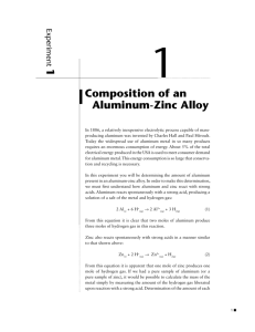 Analysis of a Zinc-Aluminum Alloy ()
