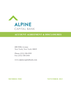 account agreement & disclosures