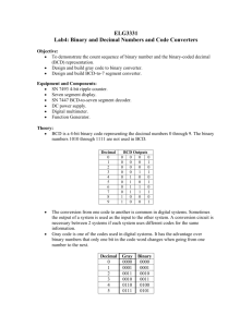 ELG3331 Lab4: Binary and Decimal Numbers and Code Converters