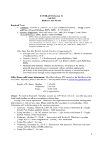 CONTRACTS (Section A) - University of St. Thomas