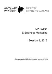 MKTG804 E-Business Marketing S3 2012