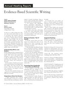 Evidence-Based Scientific Writing