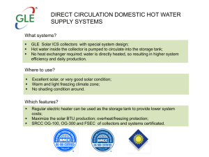 DIRECT CIRCULATION DOMESTIC HOT WATER SUPPLY SYSTEMS