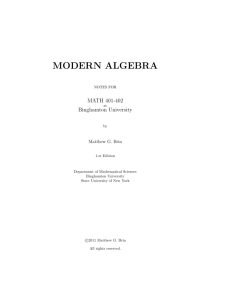 modern algebra - Internal department services