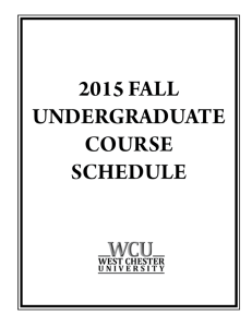 2015 fall undergraduate course schedule