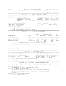 Page: 1 MATERIAL SAFETY DATA SHEET Printed : 02/15/99