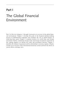 The Global Financial Environment