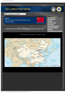 CIA - The World Factbook -- China
