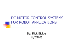 DC Motor Control Systems for Robot Applications