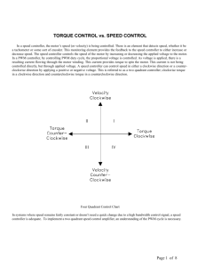 TORQUE CONTROL vs. SPEED CONTROL