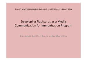Developing Flashcards as a Media Communication for Immunization
