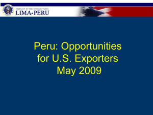 Peru: Opportunities for U.S. Exporters May 2009