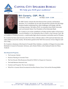 Bill Conerly, CPAE, PhD | Speaker Biographies | Capitol City