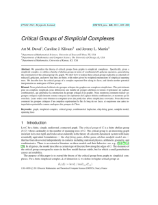Critical Groups of Simplicial Complexes