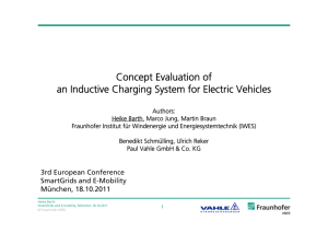 Concept Evaluation of an Inductive Charging System for - W