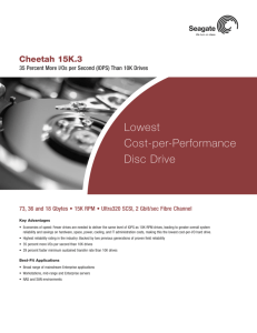 Lowest Cost-per-Performance Disc Drive