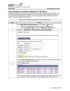 View a Student's Academic Statistics for All Terms
