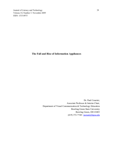 Article: The Fall and Rise of Information Appliances
