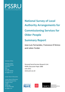 National Survey of Local Authority Arrangements for Commissioning