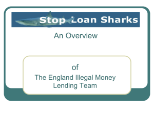 Illegal money-lending presentation