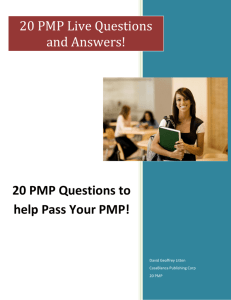 20 PMP Live Questions and Answers!