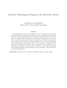 Directed Technological Change in the Electricity