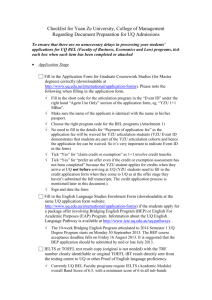 Checklist for UQ BEL Partner Universities Regarding Document