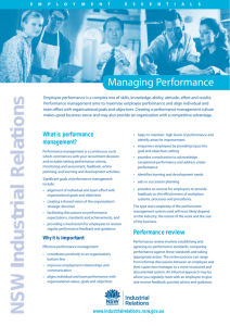 Employment essentials - Managing performance