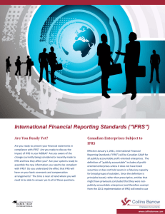 International Financial Reporting Standards (“IFRS”)