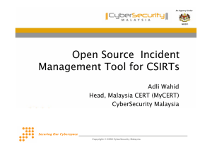 Open Source Incident Management Tool for CSIRTs