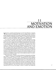 11 Motivation and Emotion