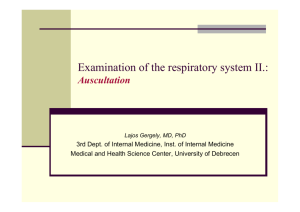 Examination of the respiratory system II.: