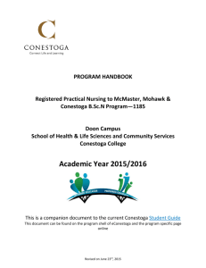 Program Handbook - Conestoga College