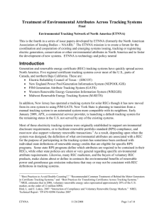 Treatment of Environmental Attributes Across Tracking