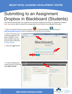 Submitting to an Assignment Dropbox in Blackboard (Students)