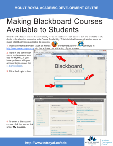 Making Blackboard Courses Available to Students