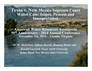 Texas v. New Mexico Supreme Court Water Case