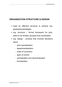 Organization Structure & Design