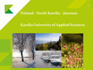 Finland - North Karelia – Joensuu Karelia University of Applied