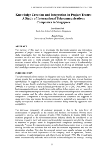 Knowledge Creation and Integration in Project Teams: A Study of